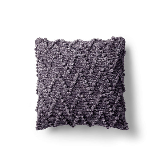 Bernat Knit Chevron Bobble Velvet Pillow