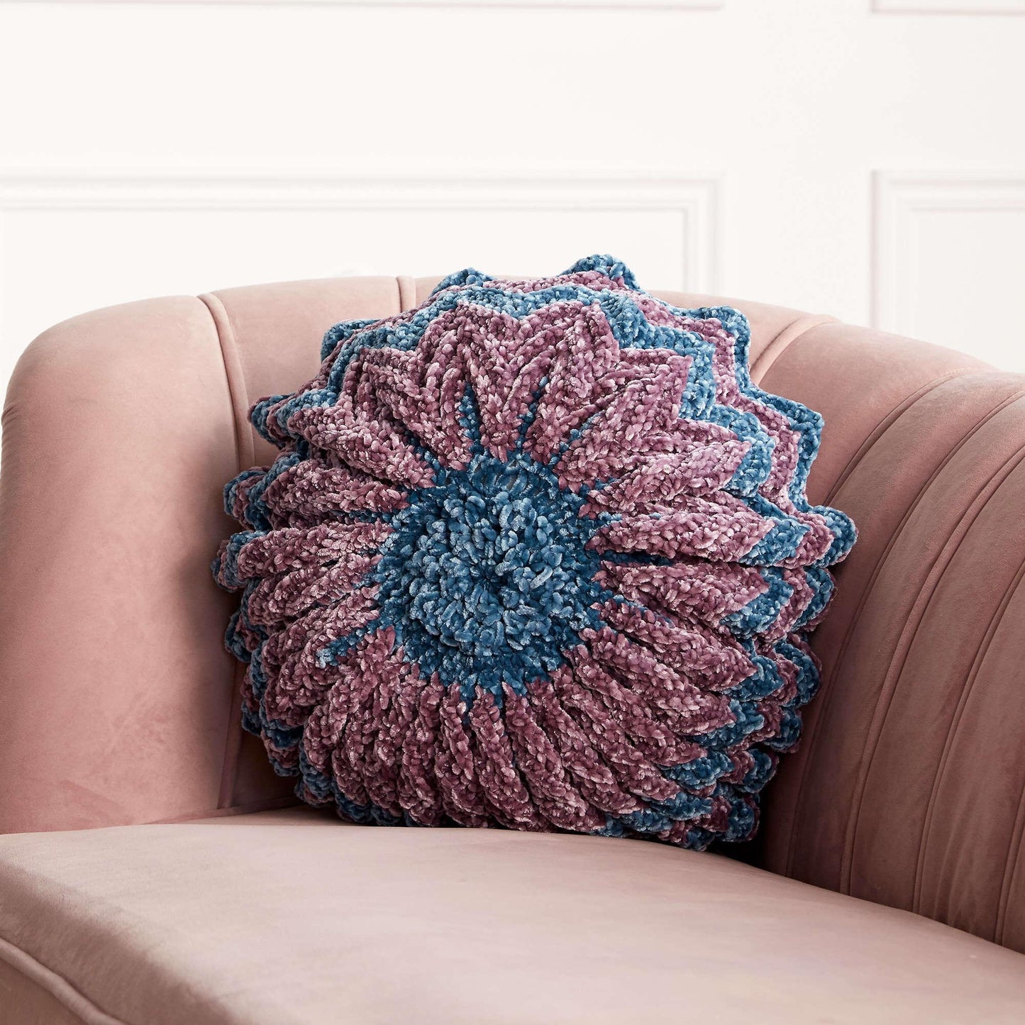 Bernat Crochet Pleated Pillow