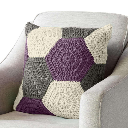 Bernat Granny Hexagon Crochet Pillow