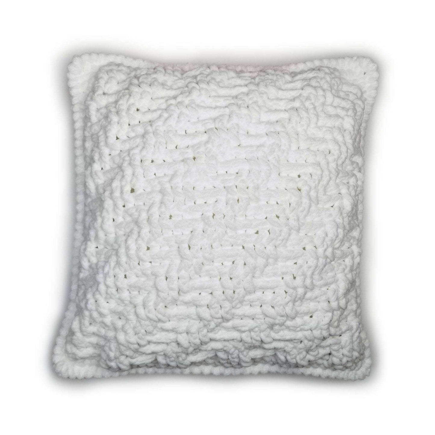 Bernat Diagonal Stripes And Texture Crochet Pillow