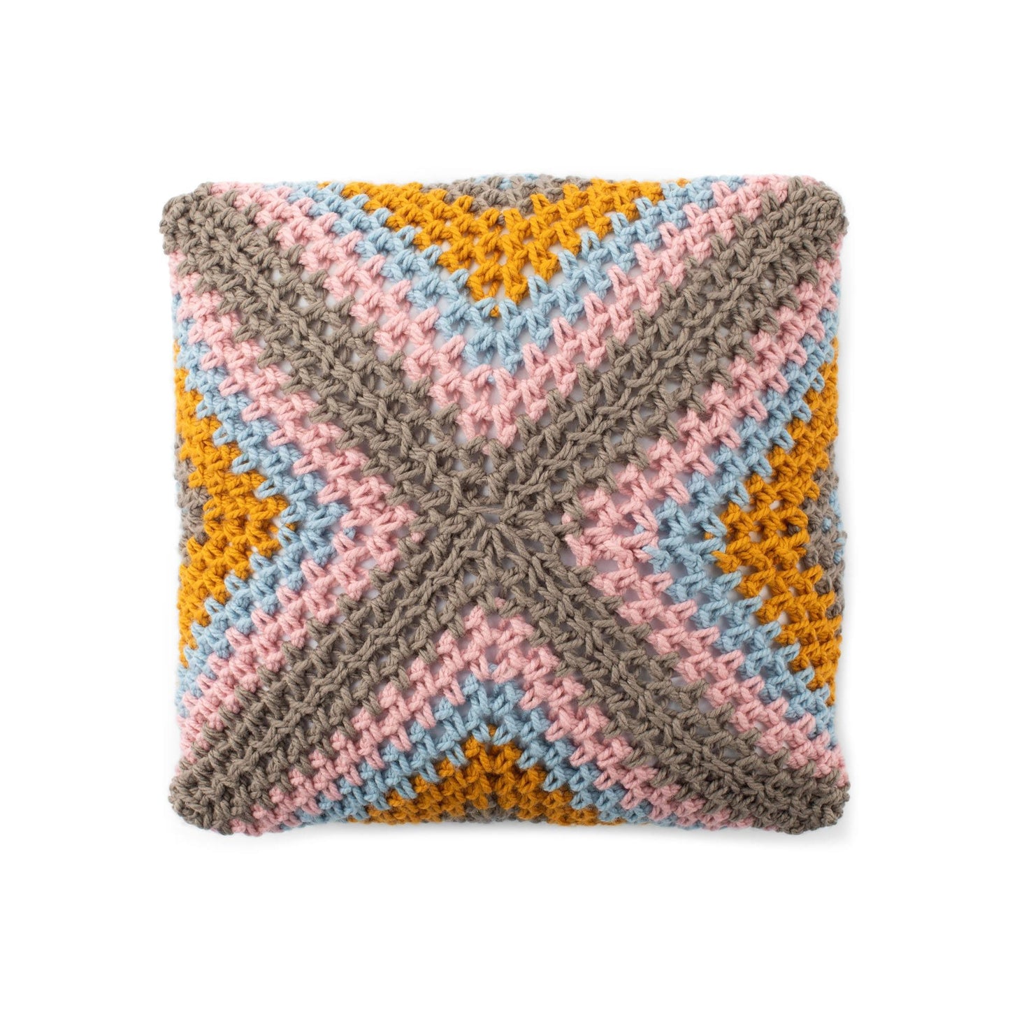 Bernat Chonky Square Crochet Pillow - Dynamic Frog