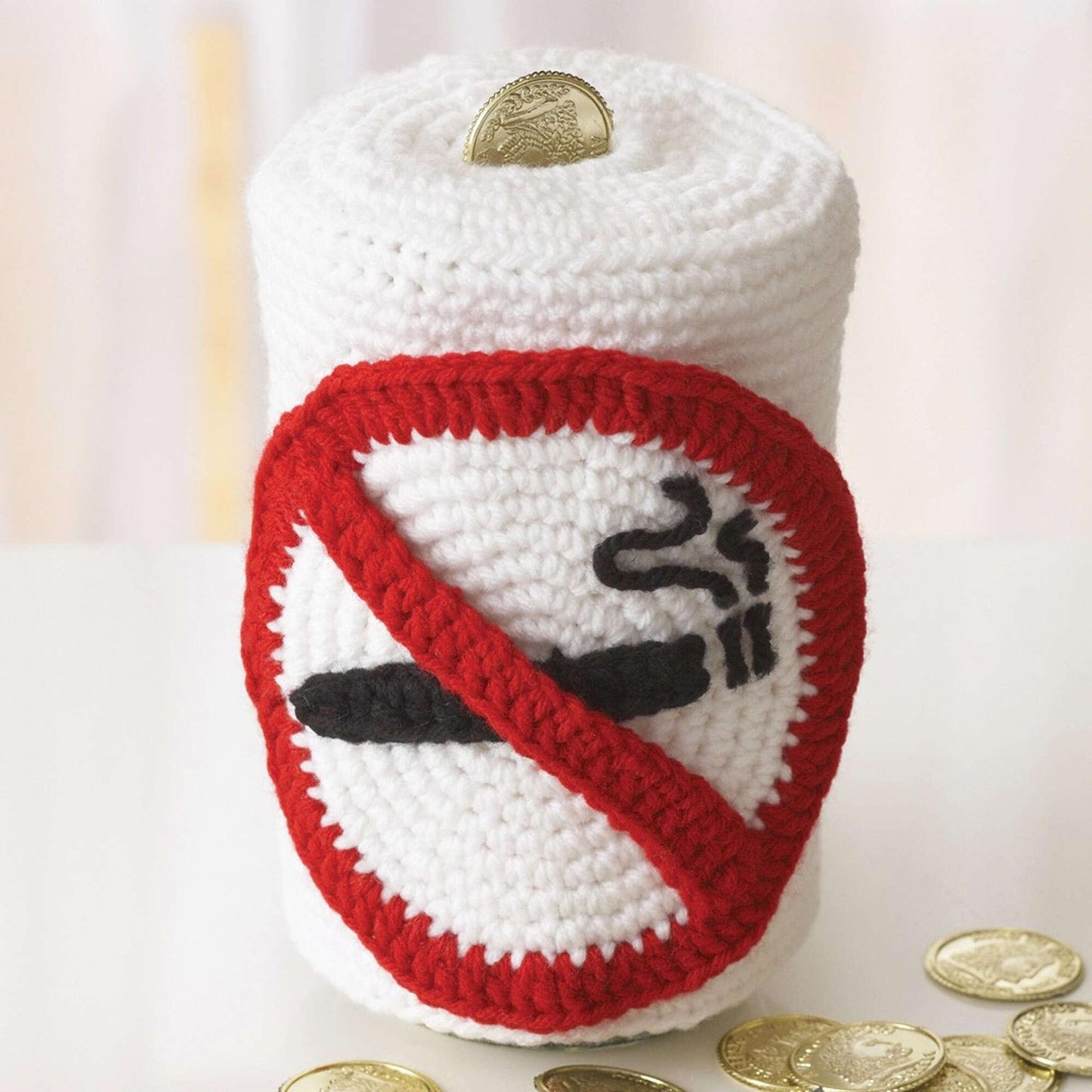 Bernat Crochet Quit Smoking/Swearing Jar Cozies