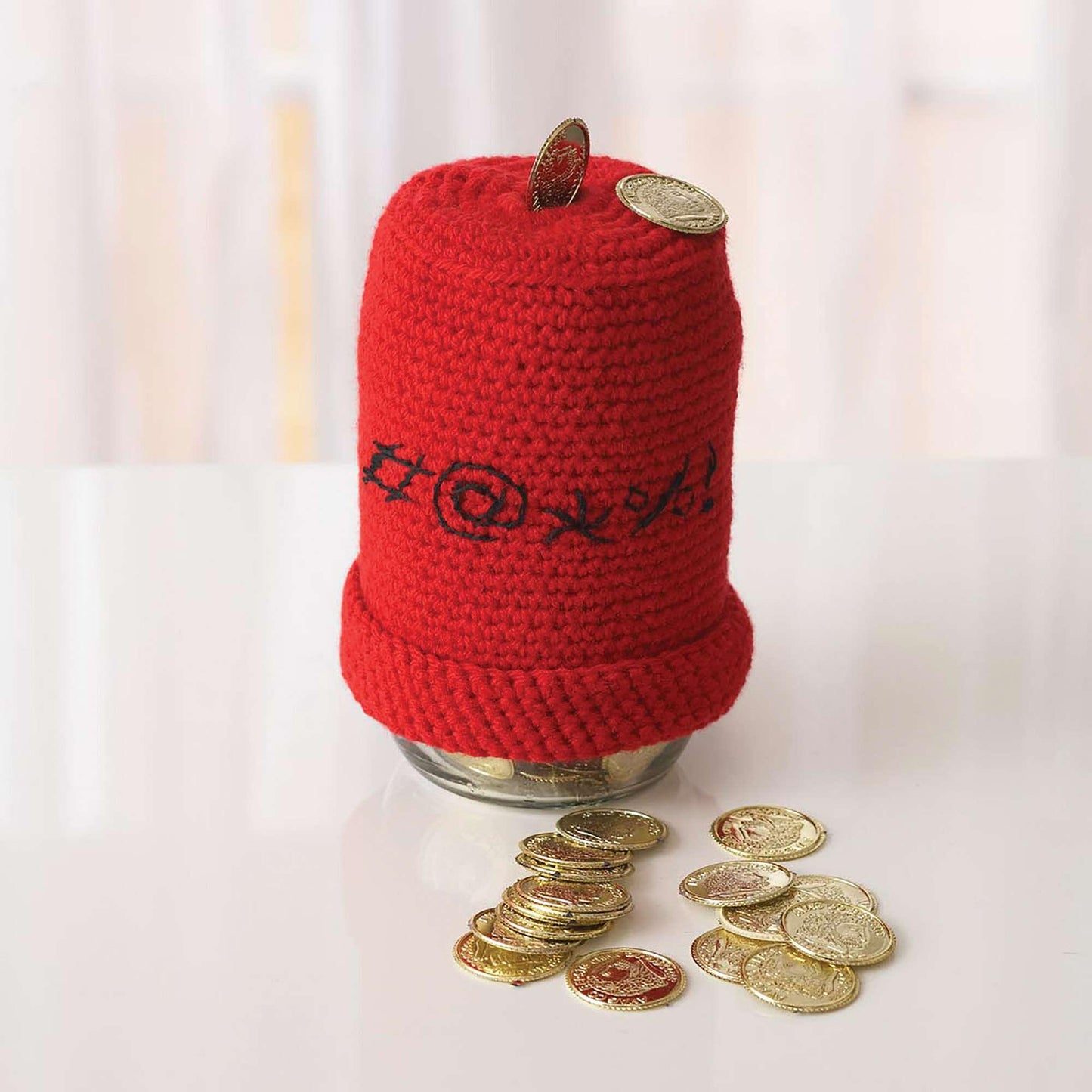 Bernat Crochet Quit Smoking/Swearing Jar Cozies