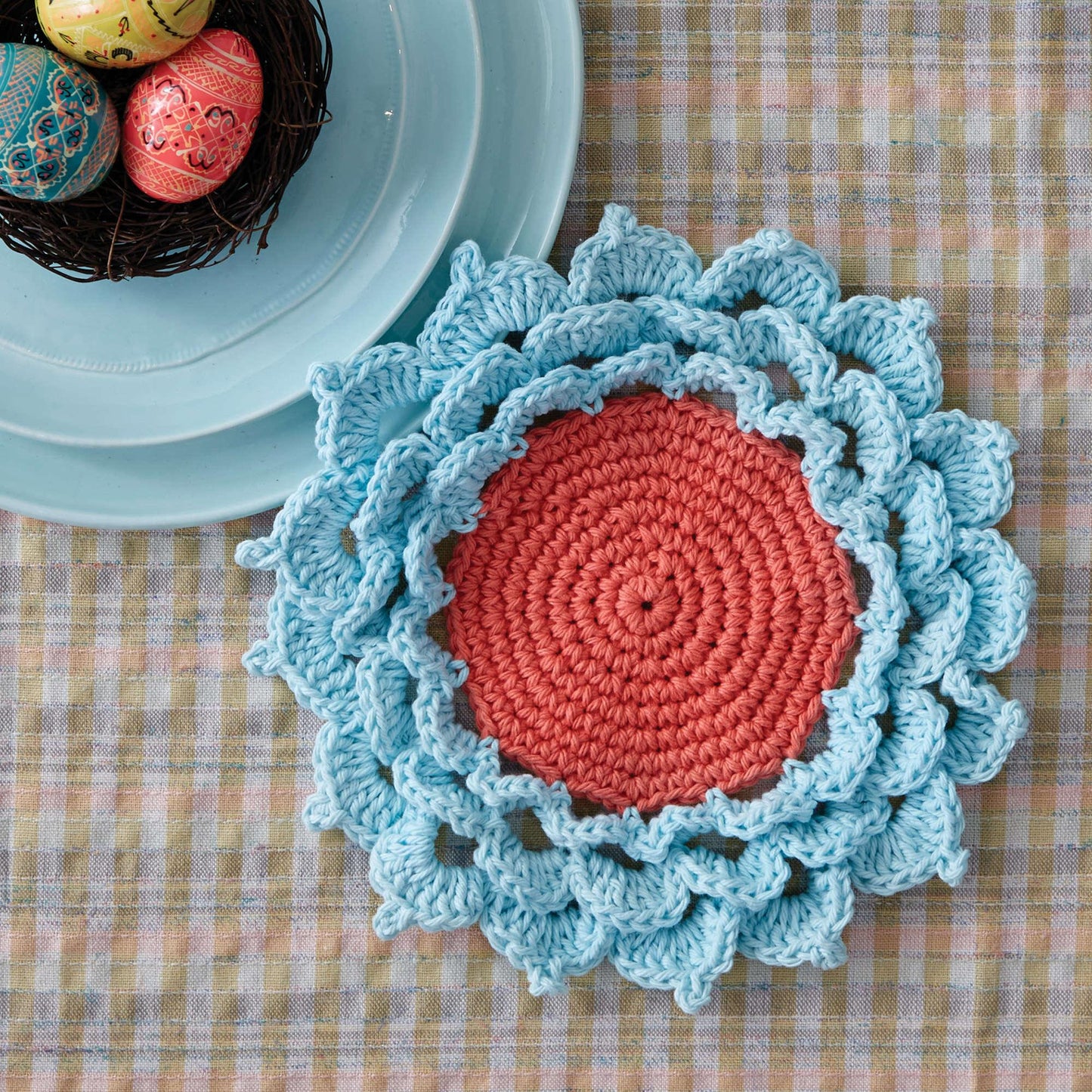 Bernat Crochet Spring Flower Coaster