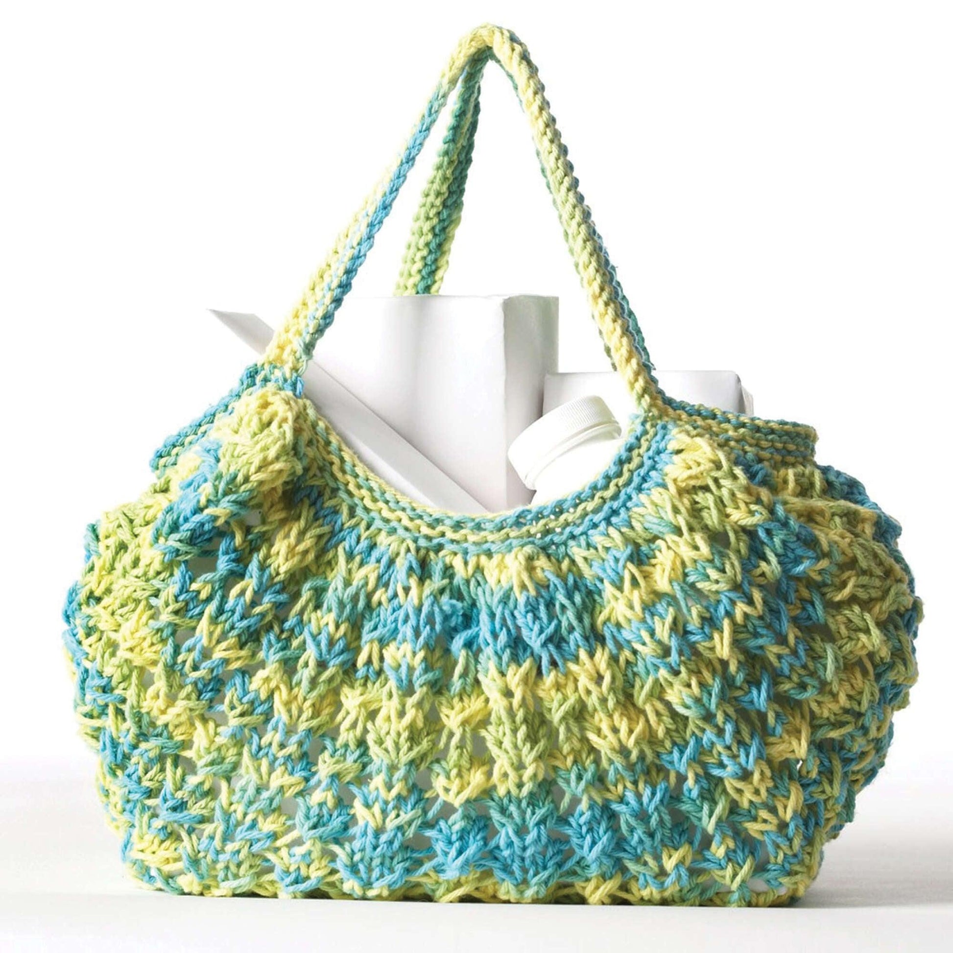 Bernat Casual Knit Market Bag - Dynamic Frog