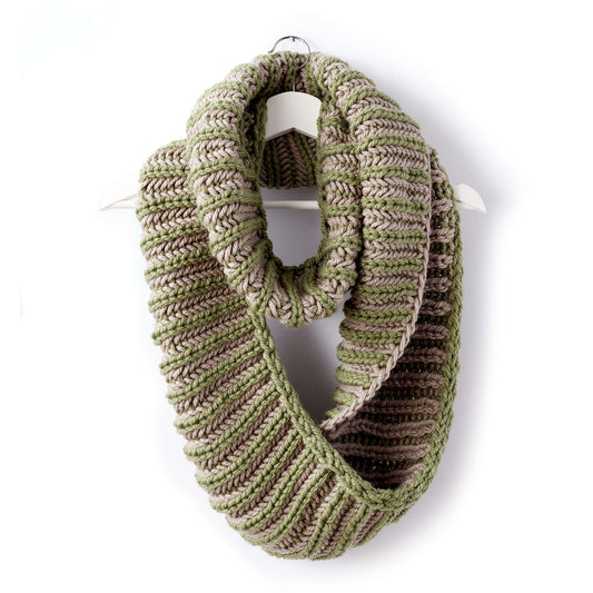 Bernat Brioche Accent Knit Cowl - Dynamic Frog