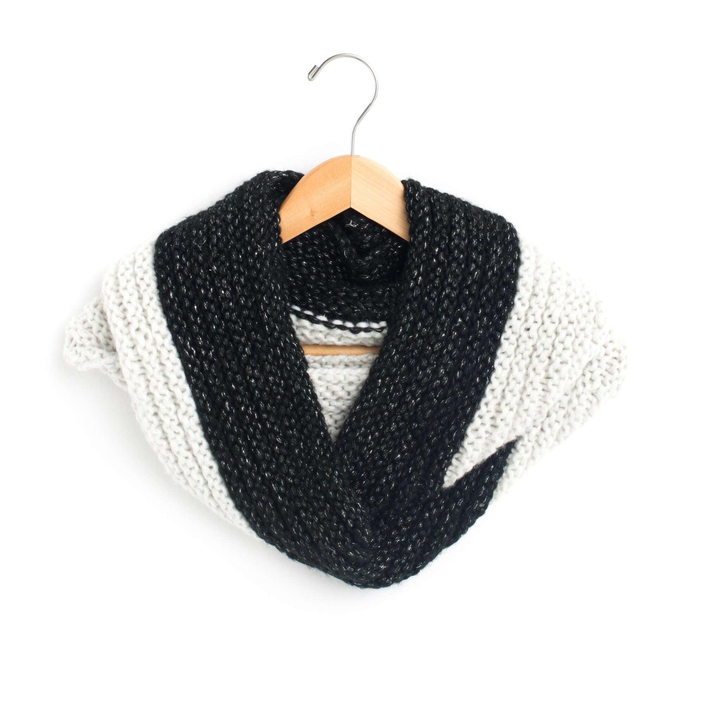 Bernat Knit Contrast Ridged Cowl