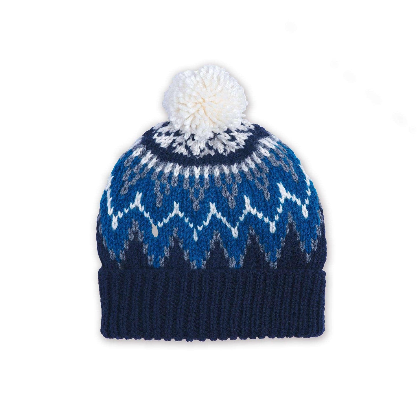 Bernat Family Knit Fair Isle Adult Hat