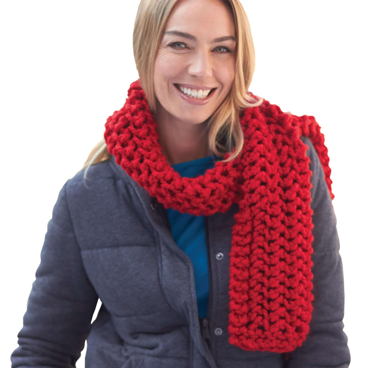 Bernat Knit Lofty Stitch Scarf