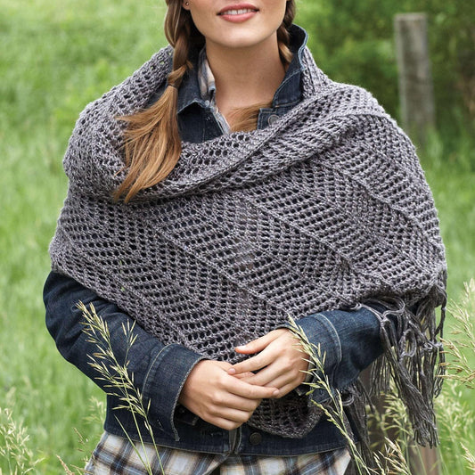 Bernat Sparkle Chevron Knit Shawl