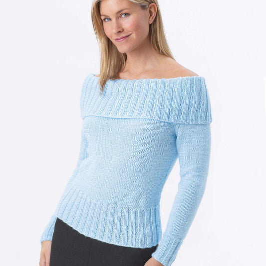 Bernat Knit Off Shoulder Sweater