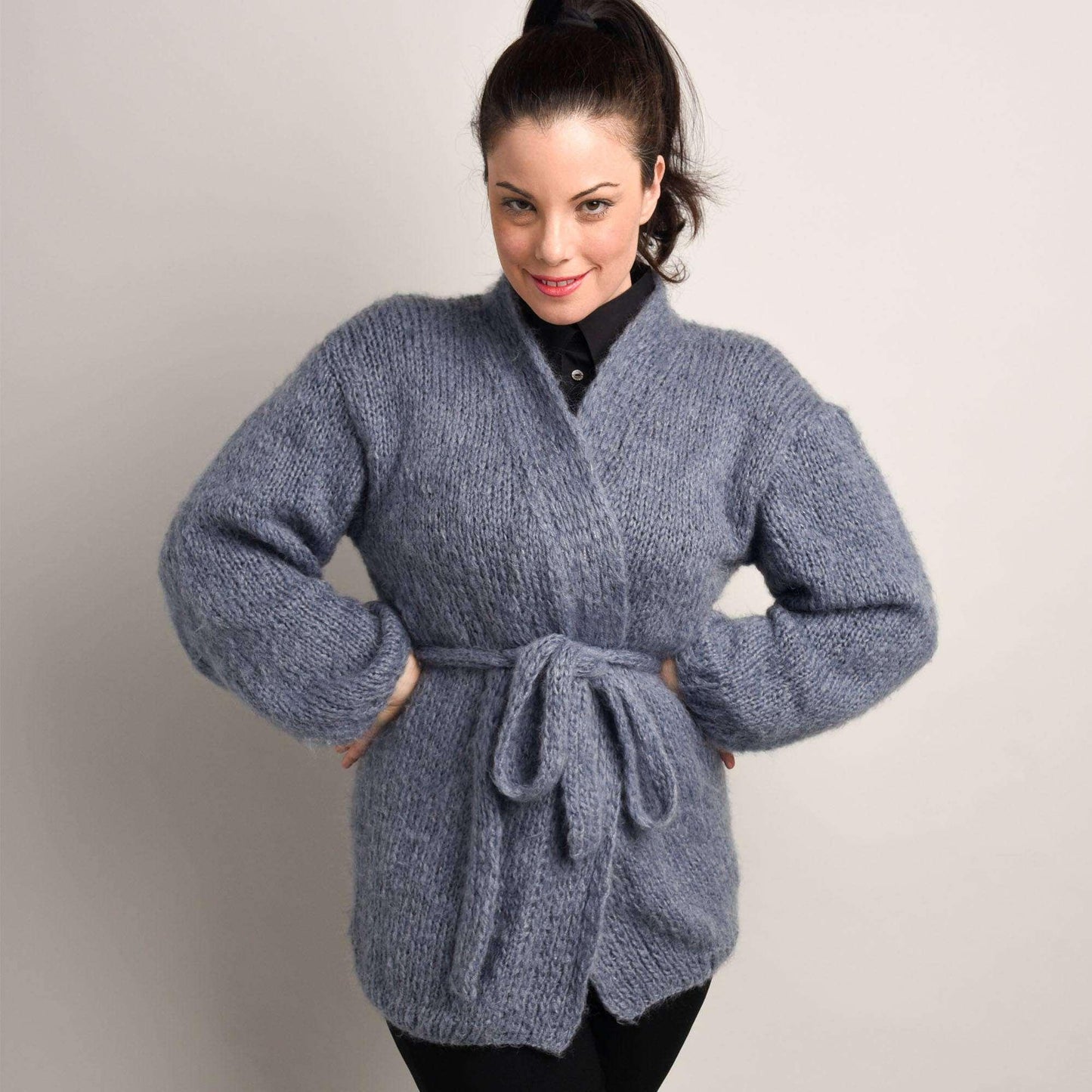 Bernat Cozy Knit Cardigan - Dynamic Frog