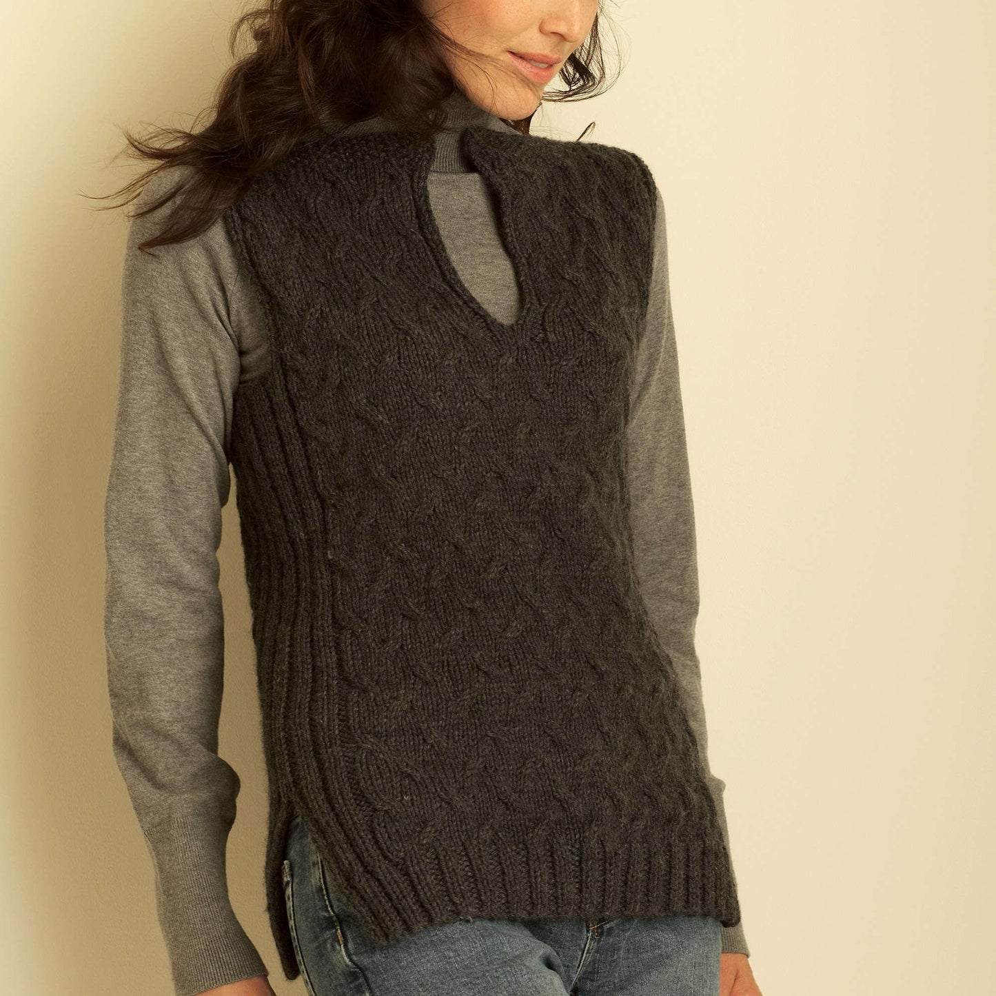 Bernat Knit Cable Vest