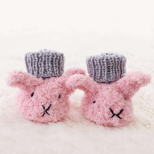 Bernat Knit Itty Bitty Fuzzy Wuzzy Bunny Booties