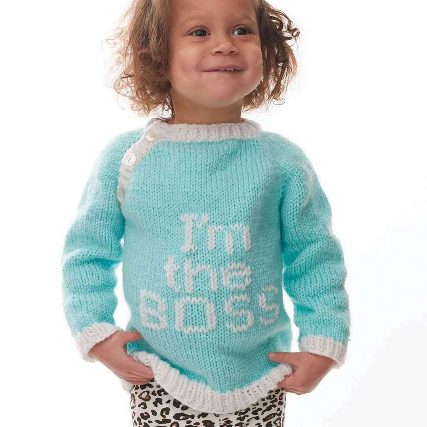 Bernat Knit Get The Message Pullover