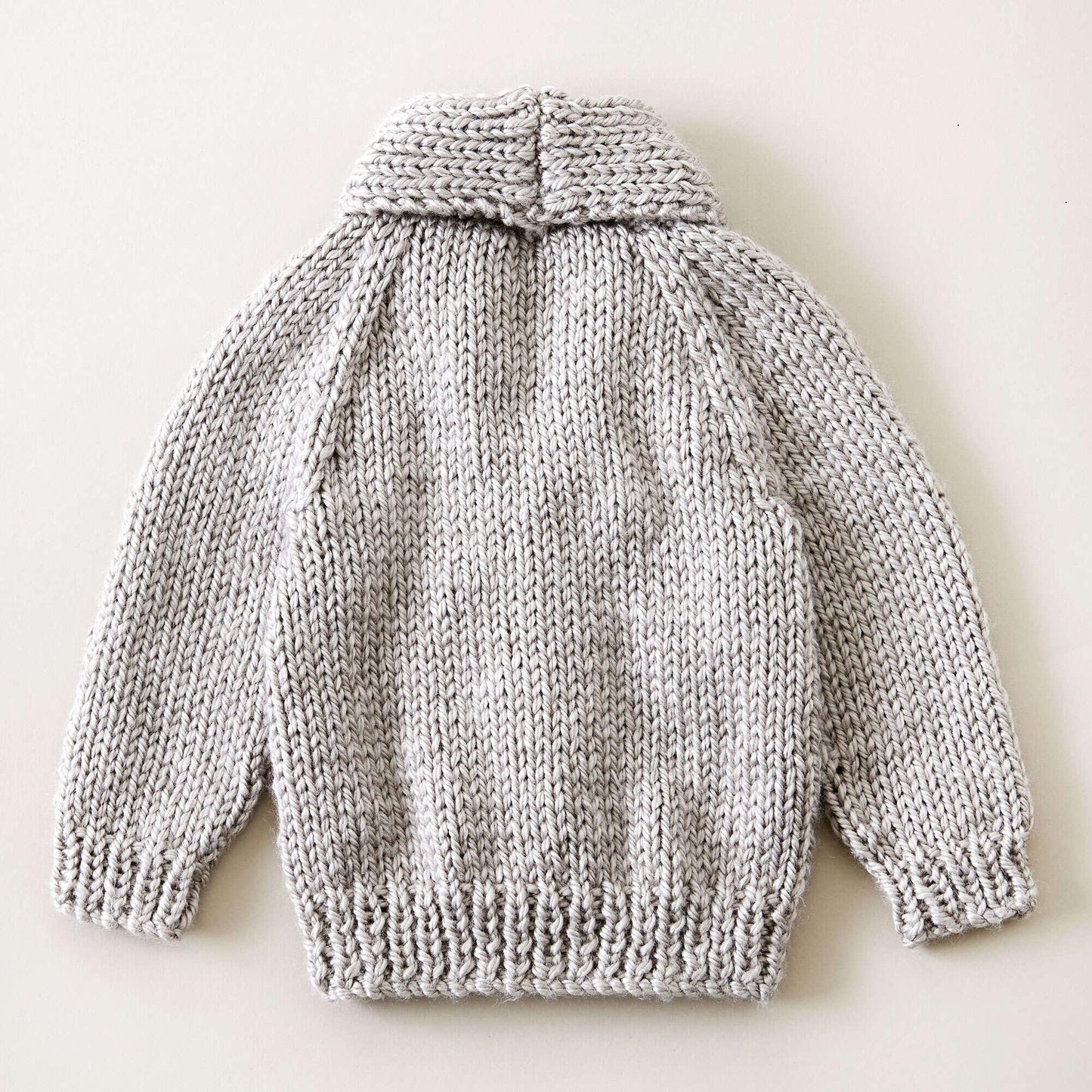 Bernat Shawl Collar Textured Knit Cardigan