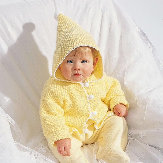 Bernat Knit Hooded Baby Jacket