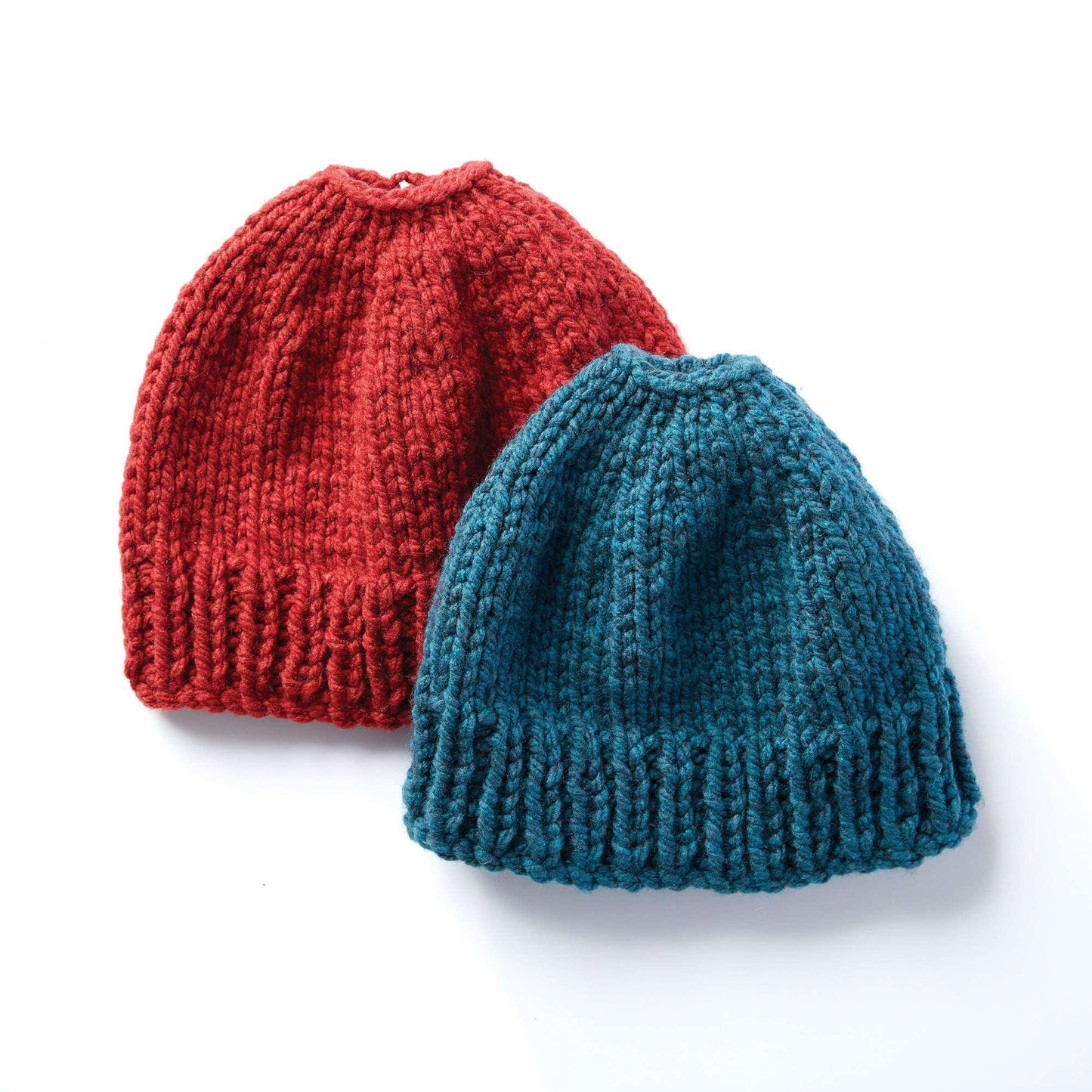 Bernat Family Fun Messy Bun Knit Hats