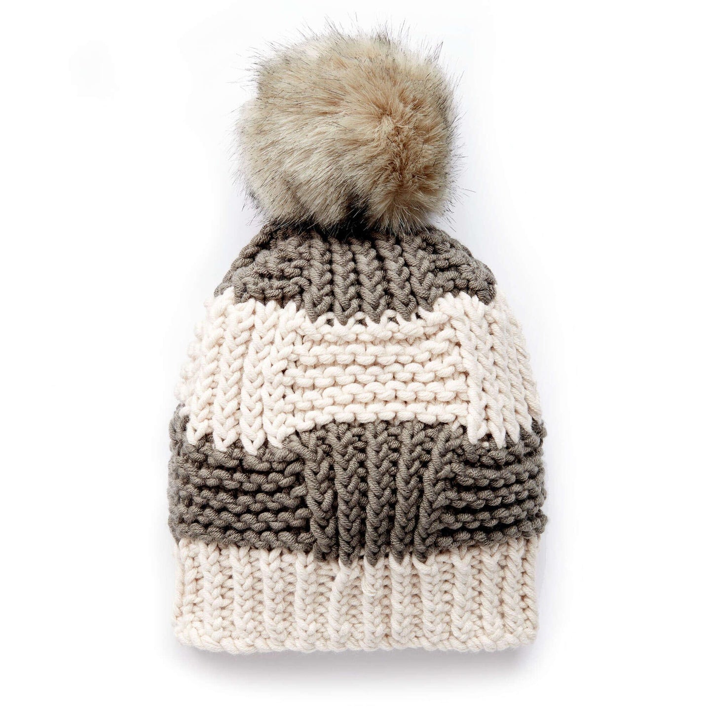 Bernat Box Stitch Knit Hat - Dynamic Frog