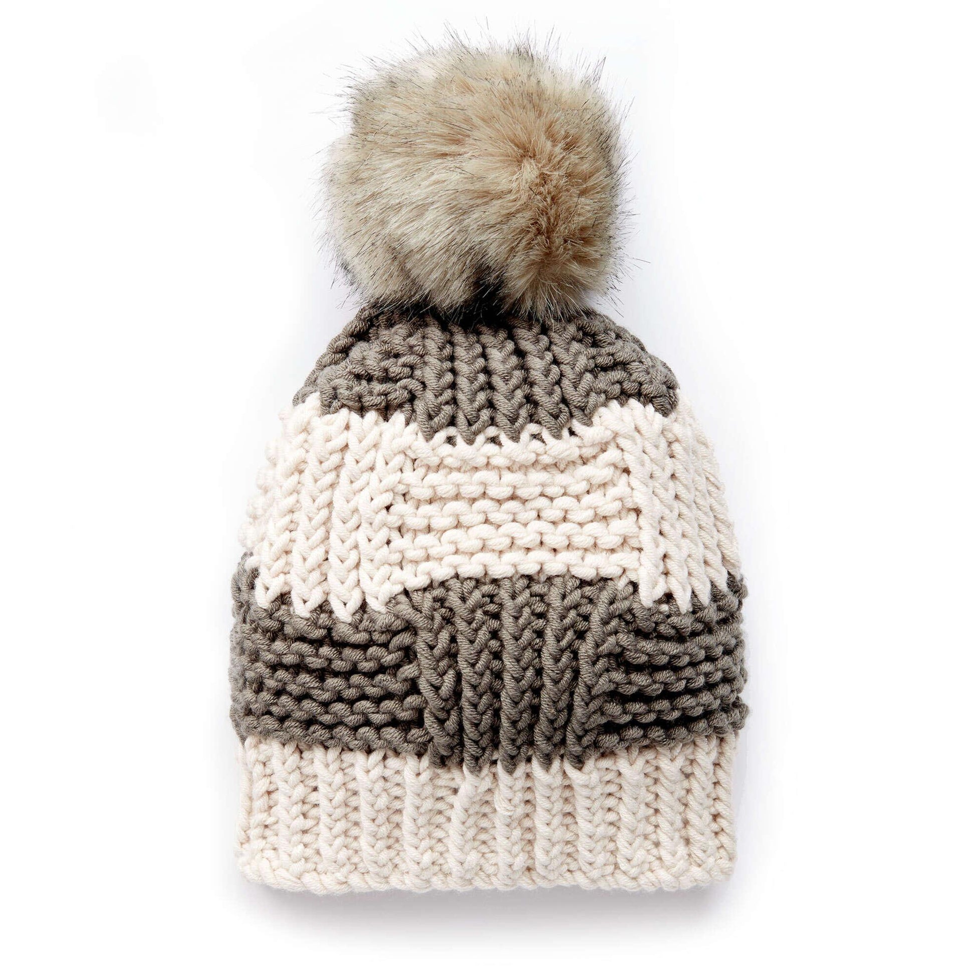 Bernat Box Stitch Knit Hat - Dynamic Frog