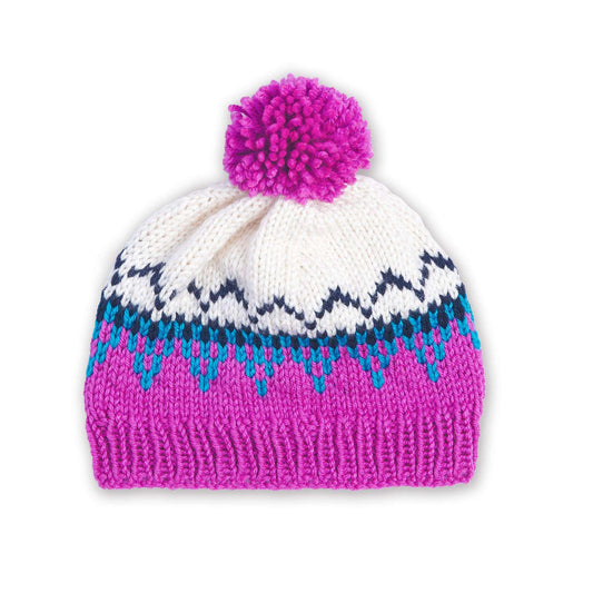 Bernat Family Knit Child Fair Isle Hat