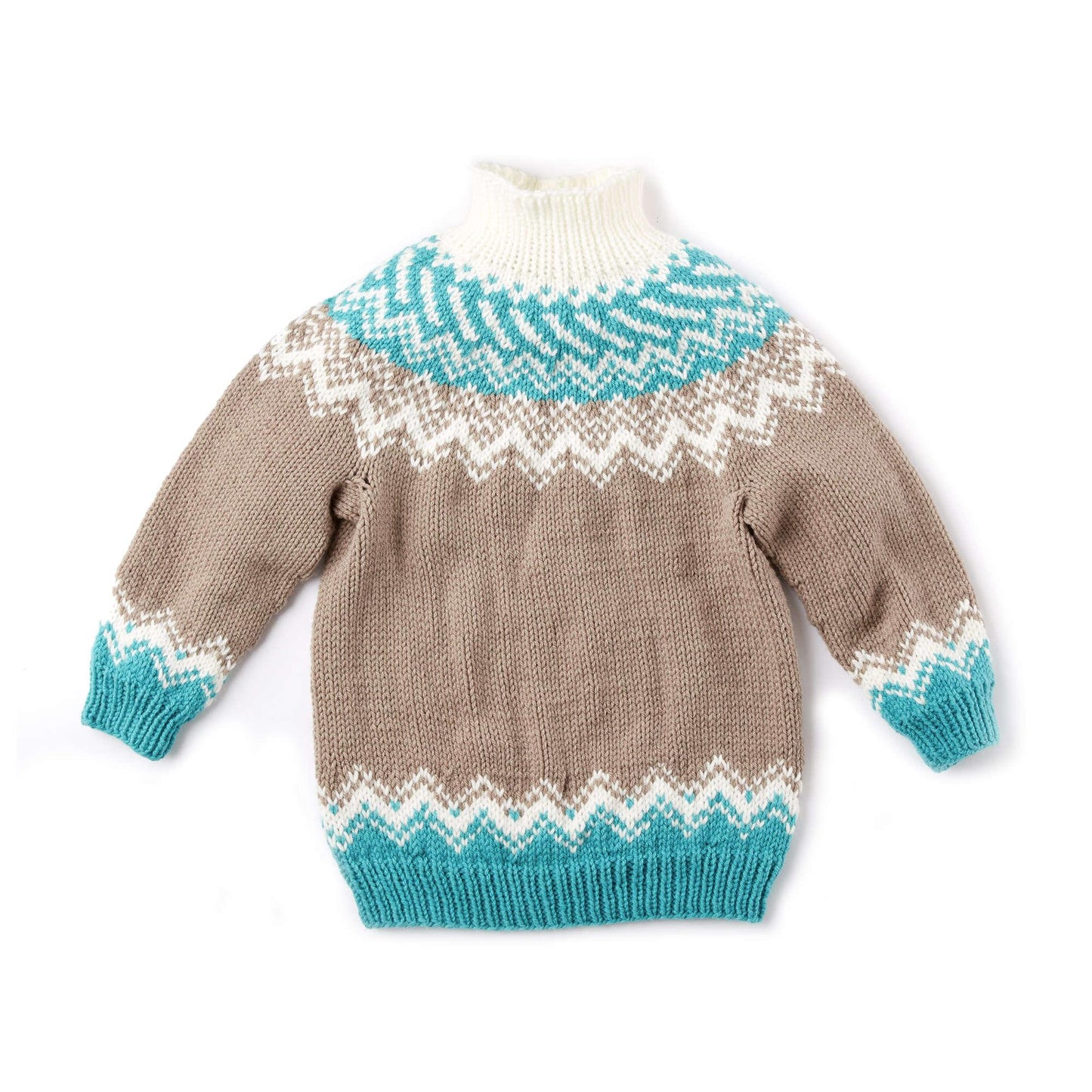 Bernat Knit Fair Isle Yoke Sweater