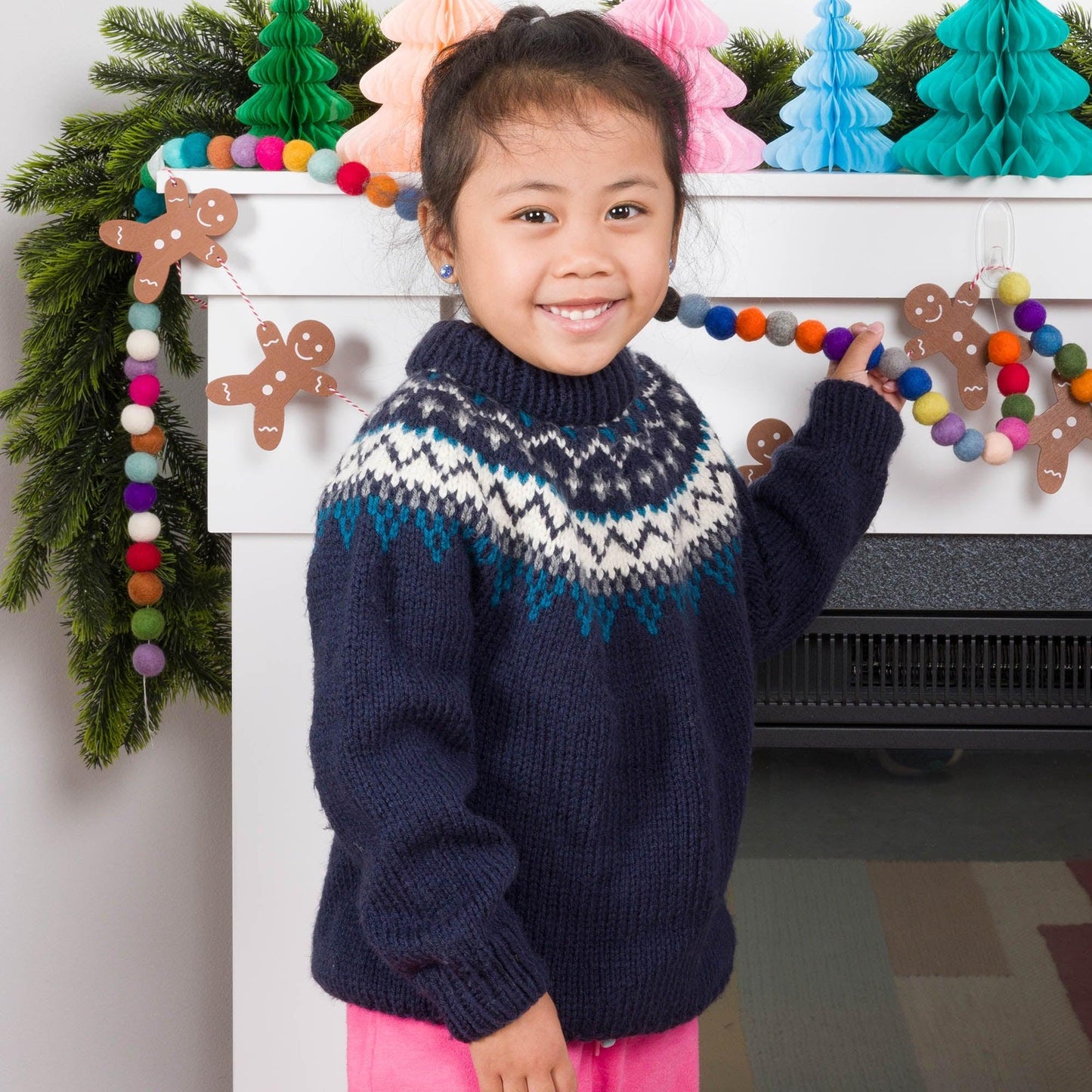 Bernat Family Knit Child Yoke Sweater