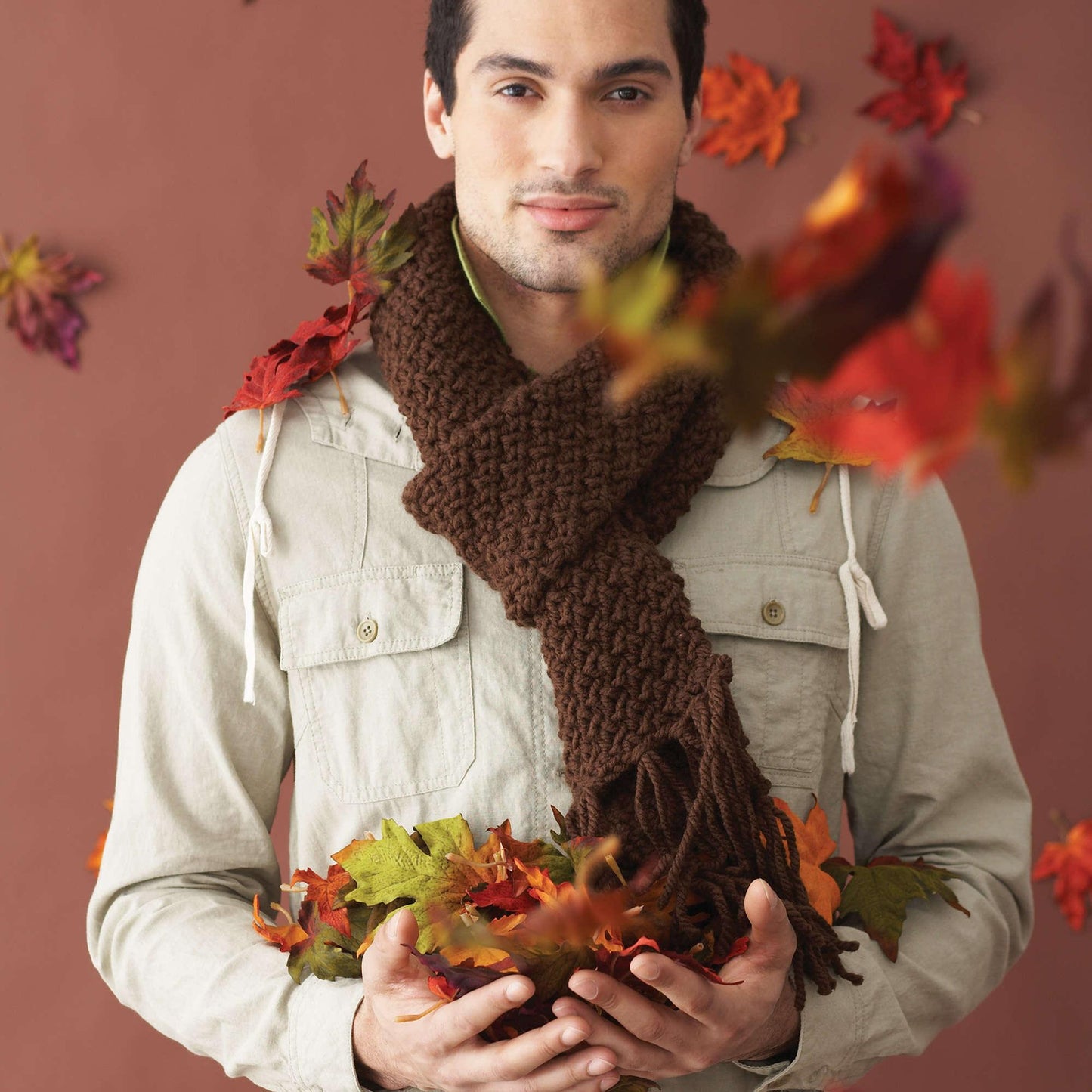 Bernat Knit Handsome Scarf