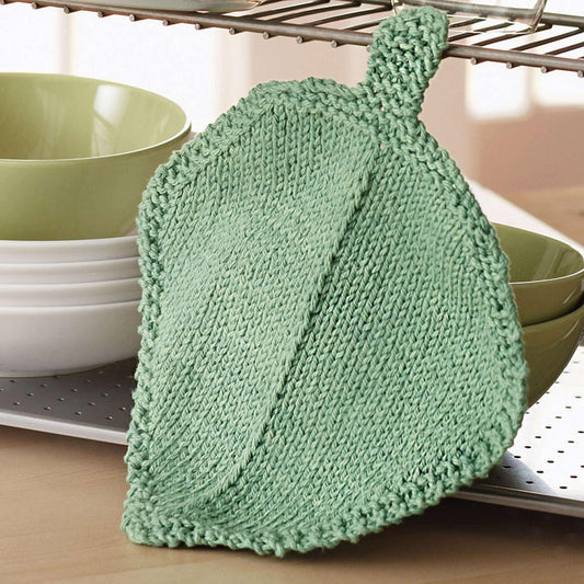 Bernat Knit Garden Leaf Dishcloth