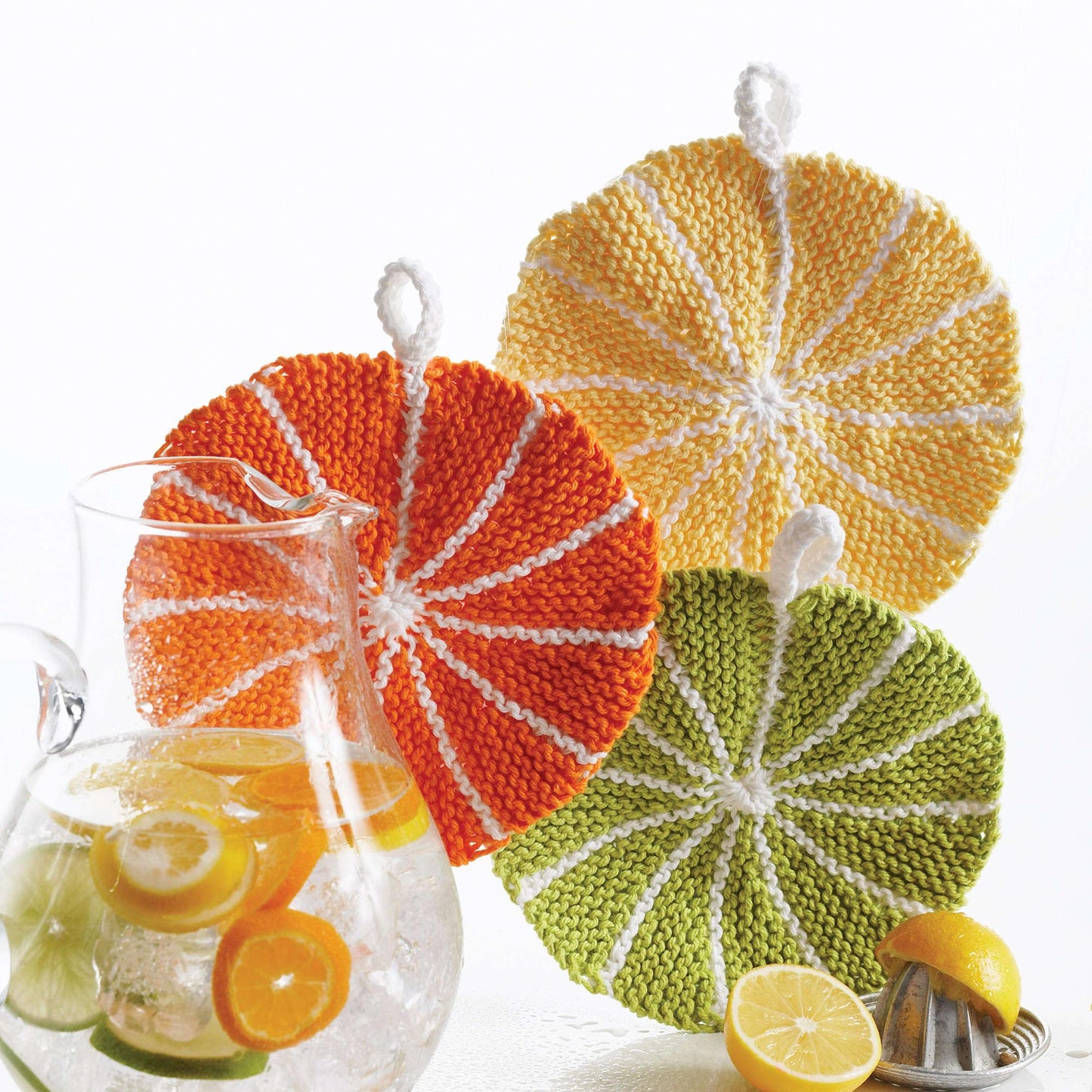 Bernat Knit Citrus Slice Dishcloth