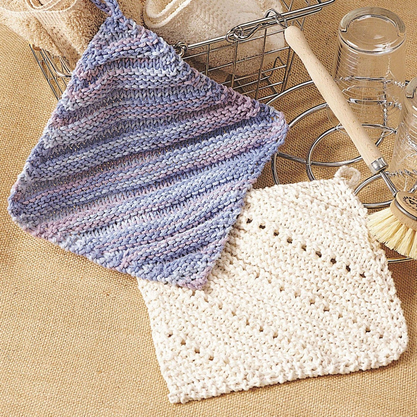 Bernat Knit Eyelet & Ridge Dishcloth