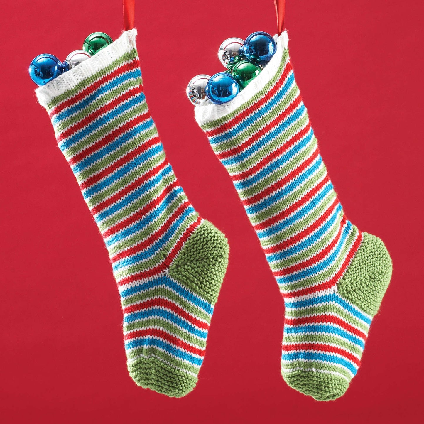 Bernat Knit Jolly Striped Stockings