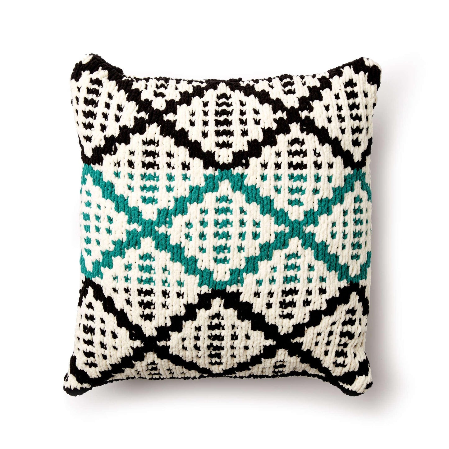 Bernat Knit Diamond Mosaic Cushion Cover