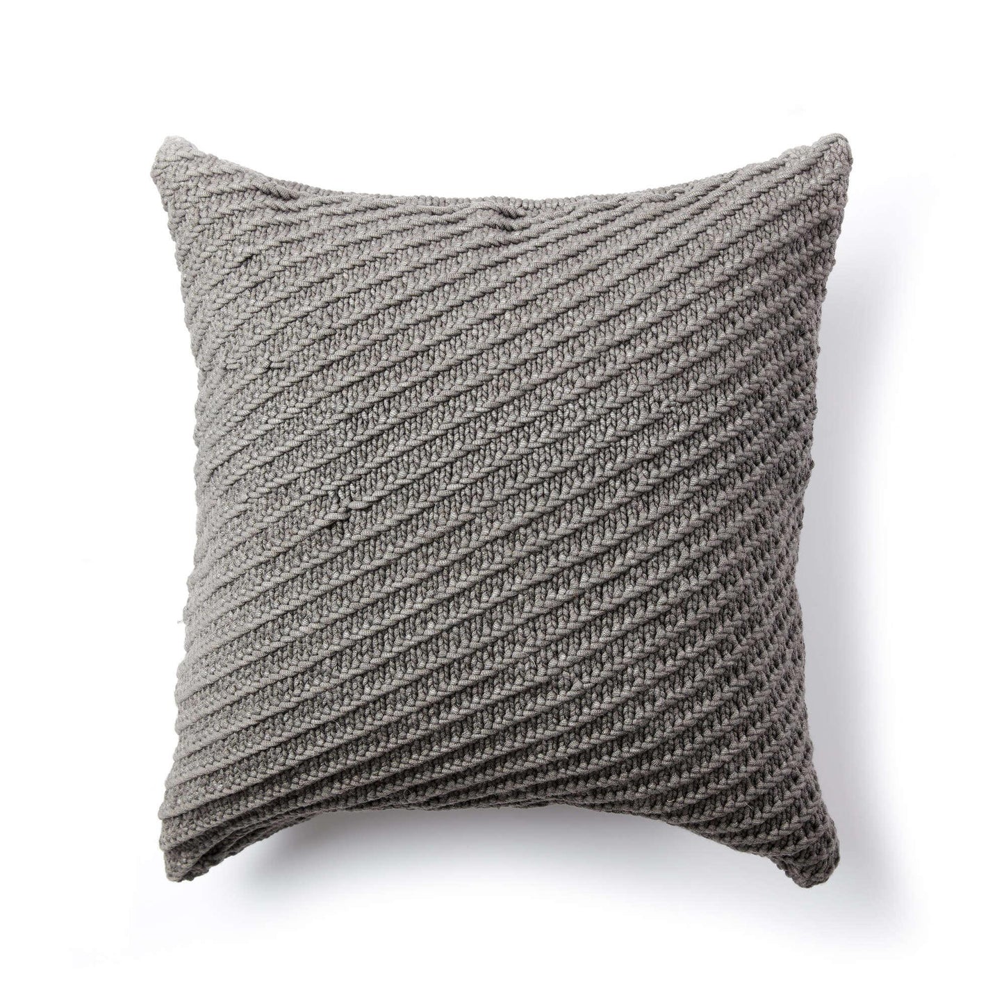 Bernat Diagonal Texture Knit Pillow