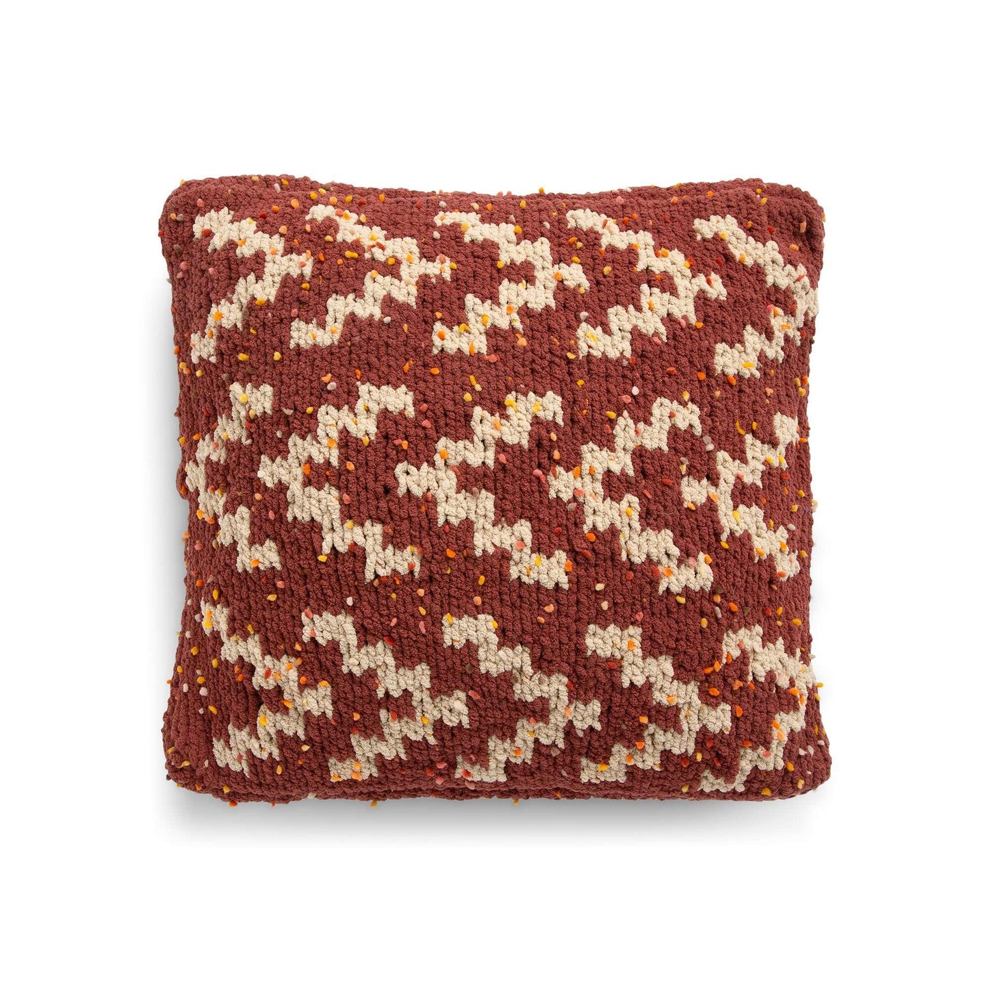 Bernat Earthen Geometry Knit Pillow