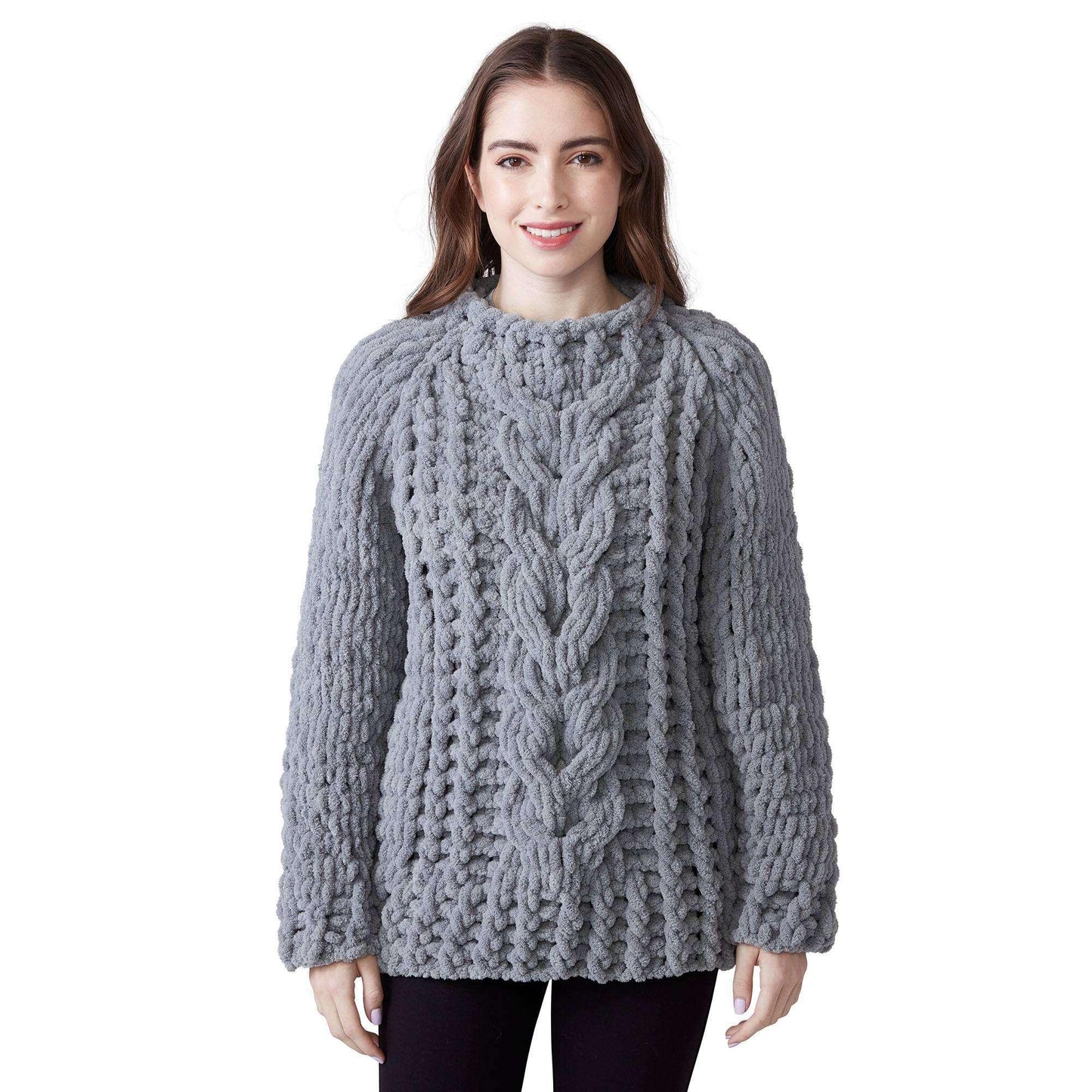 Bernat Craft Alize EZ Cabled Pullover - Dynamic Frog