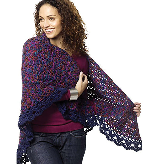 Caron Crochet Harlequin Shawl