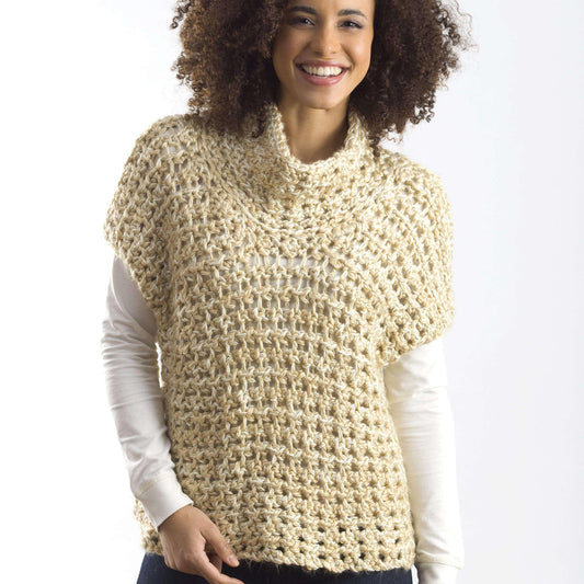 Caron Crochet Cowl Vest