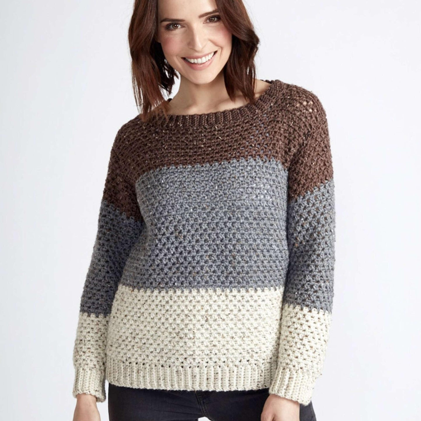 Caron Stepping Stones Crochet Pullover