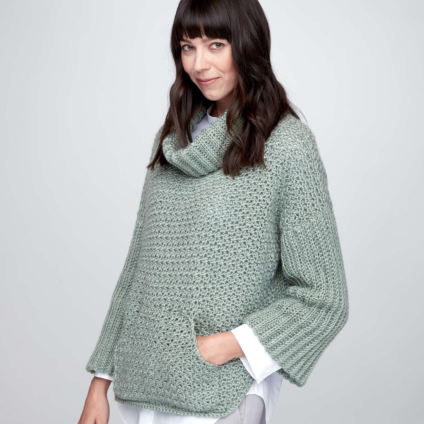 Caron Crochet Cowl Pullover