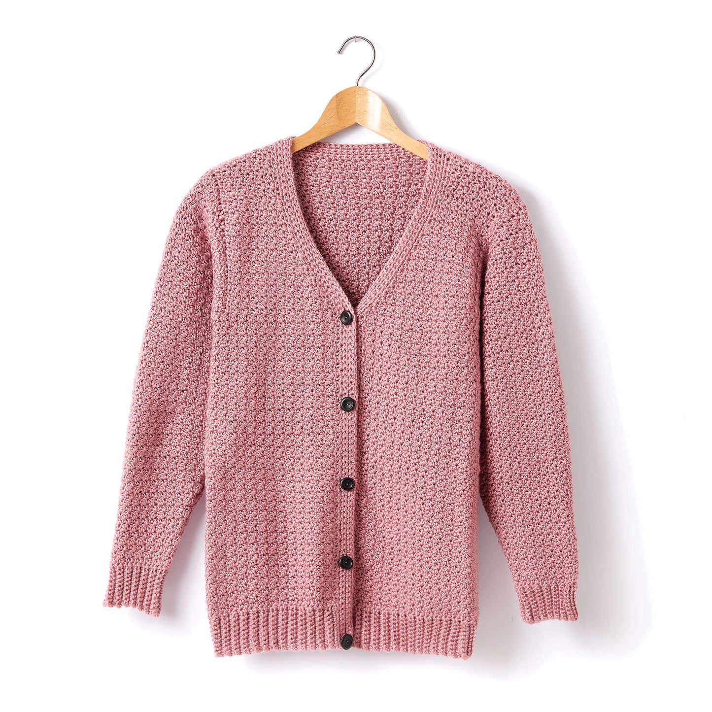 Caron Child's Crochet V-Neck Cardigan