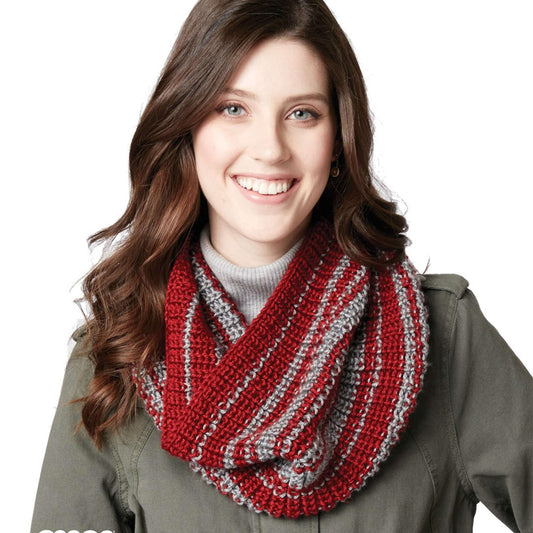 Caron Shake It Up Striped Knit Cowl