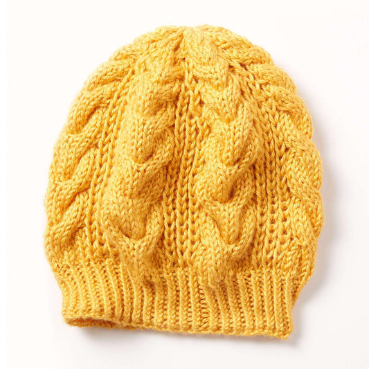 Caron Knit Shaker Cable Hat