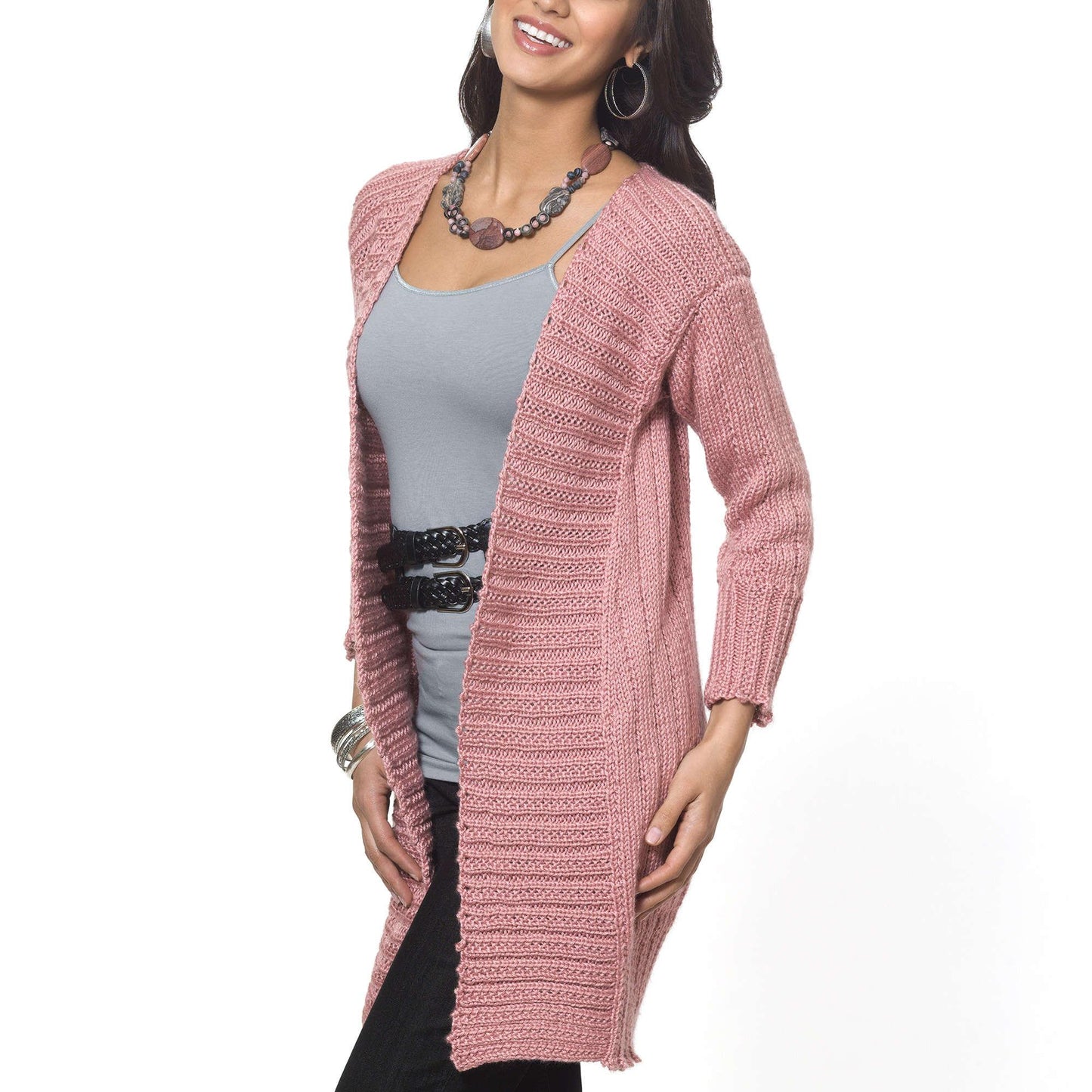 Caron Knit Long & Lean Cardi