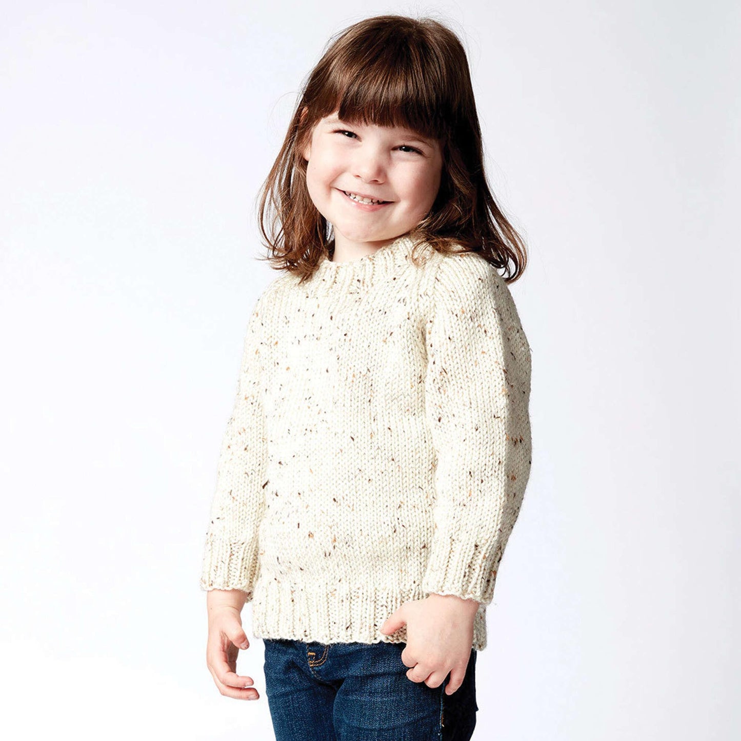 Caron Child's Knit Crew Neck Pullover