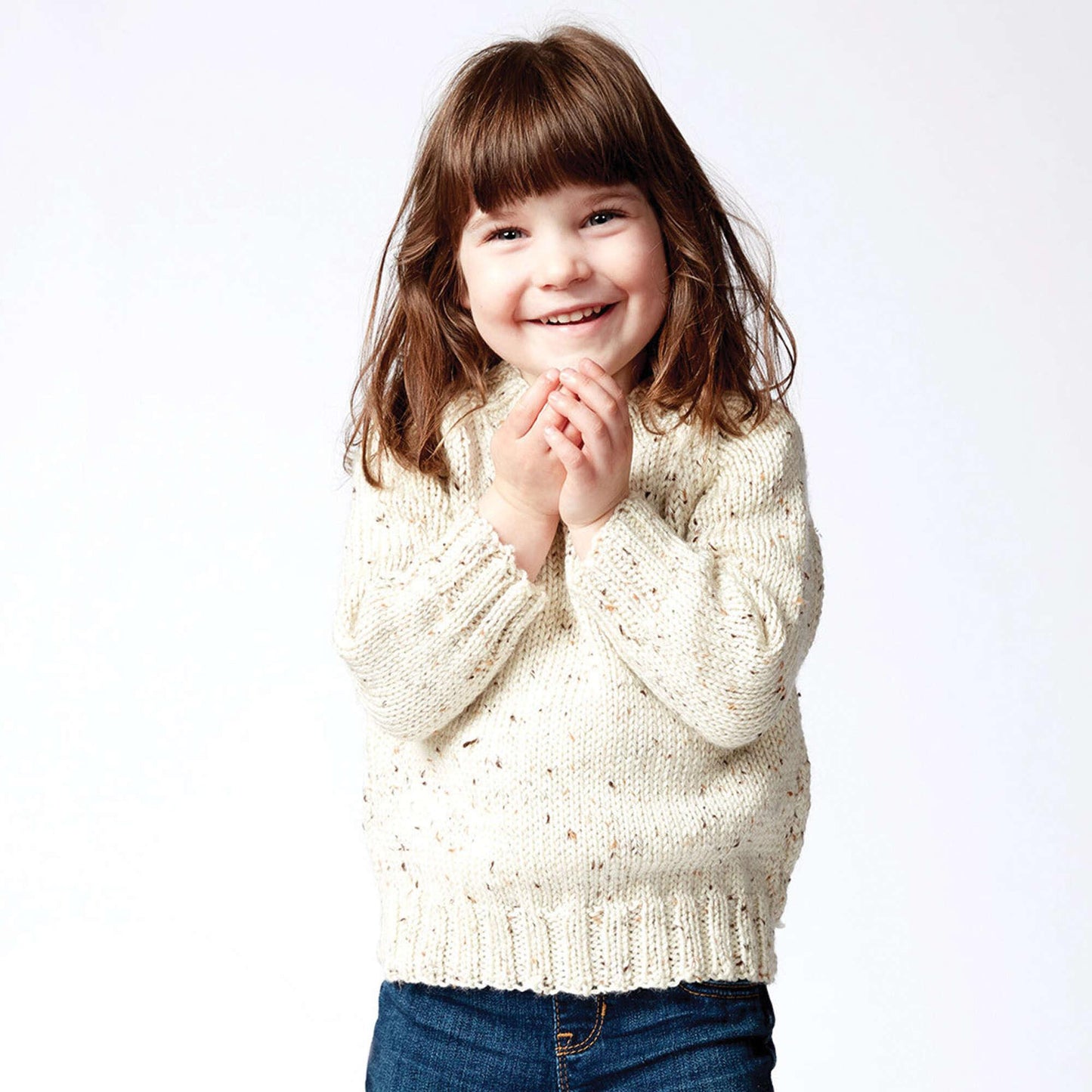 Caron Child's Knit Crew Neck Pullover