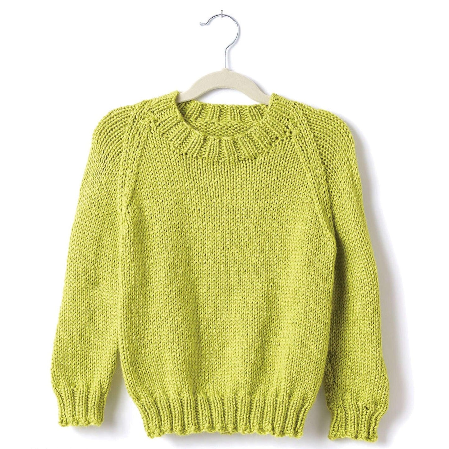 Caron Child's Knit Crew Neck Pullover