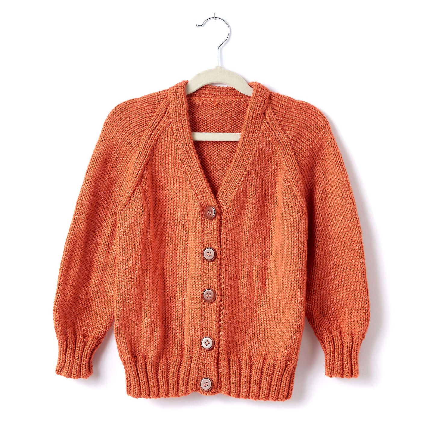 Caron Child's Knit V-Neck Cardigan