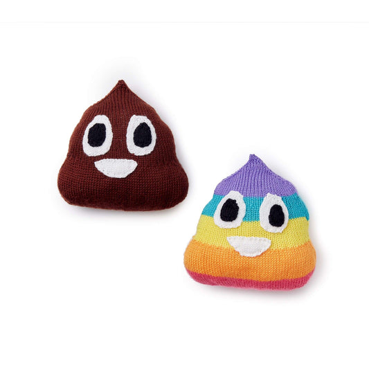 Caron Poop Emoji Knit Pillows