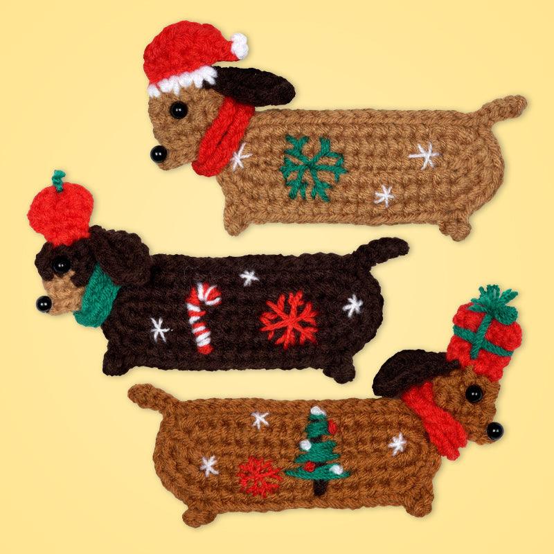 Christmas Dachshund Crochet Kit for Beginners – Craft Your Own Holiday Pup!" 🐾🎄 - Dynamic Frog